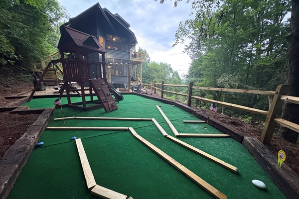 Outdoor Space with Playset & Mini Golf