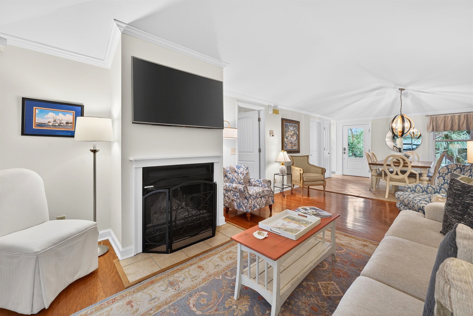 Living Room | Seaside Cottage | IOP Escapes | 31 Twin Oaks, Isle of Palms, SC