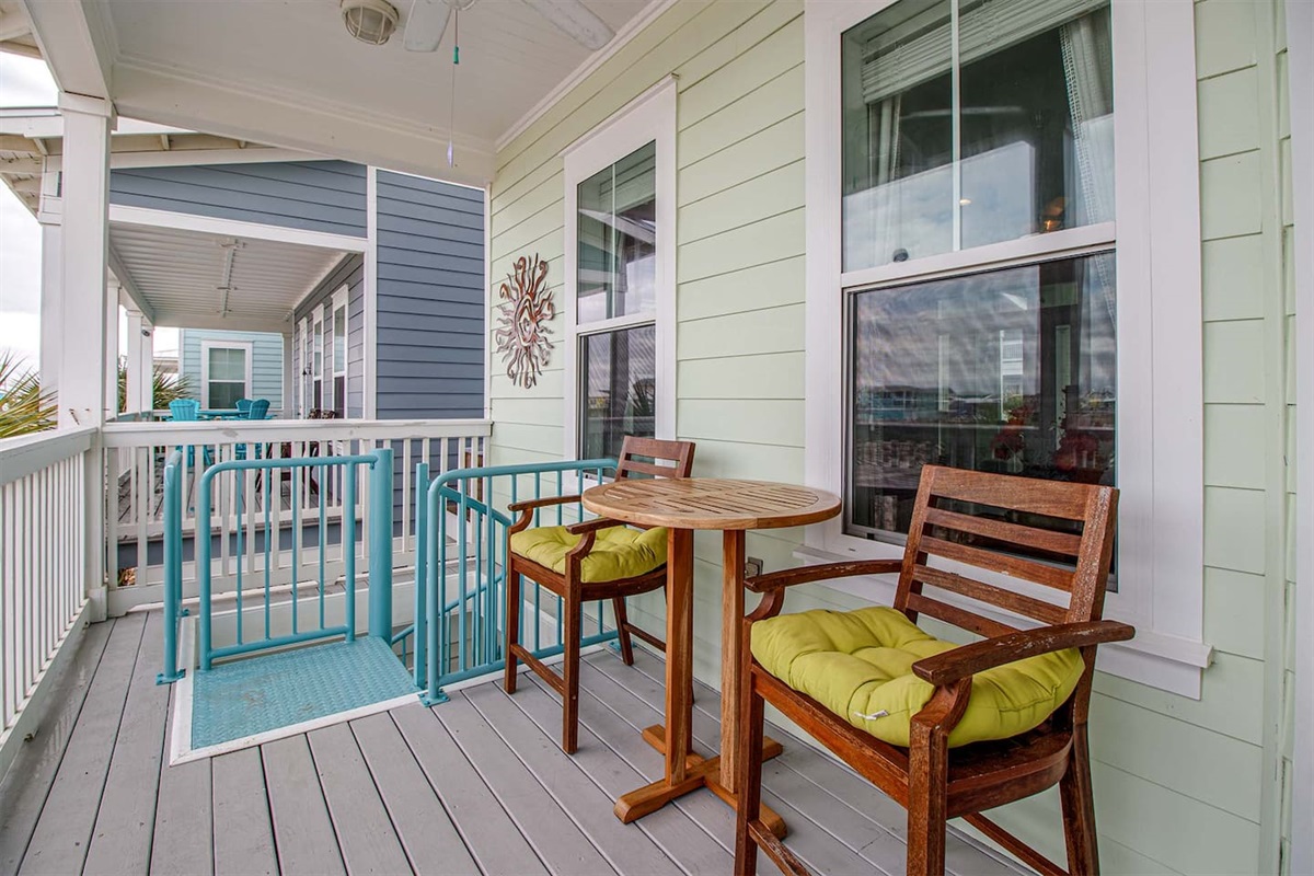 Second floor balcony with unobstructed Sound & Park views