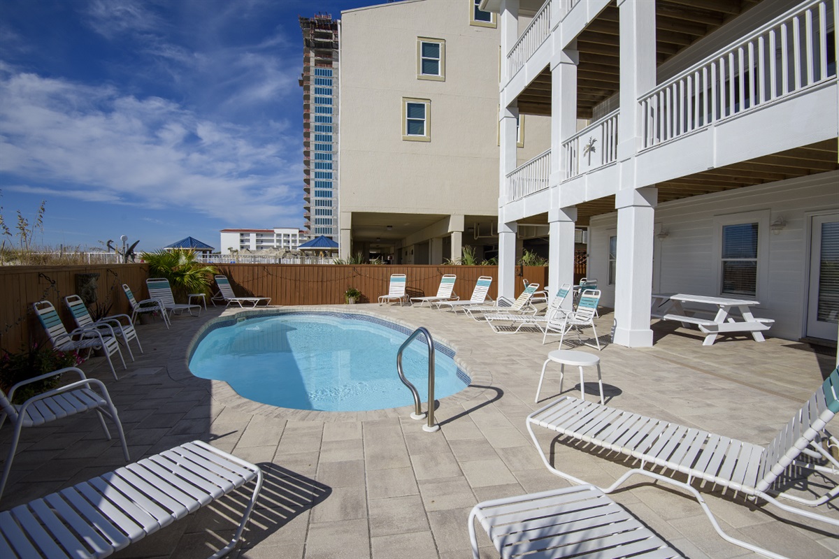 Wonderful poolside seating