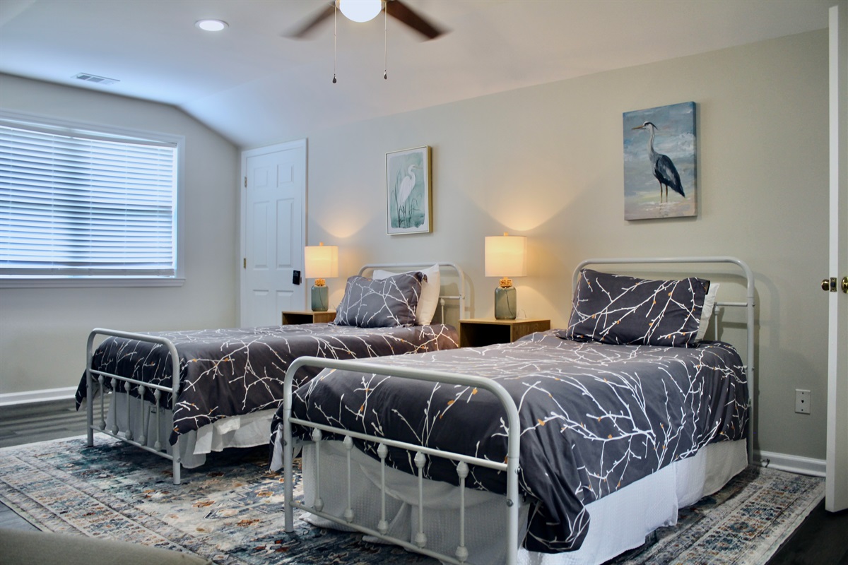This light-filled loft with twin beds is perfect for kids, teens, or extra guests.