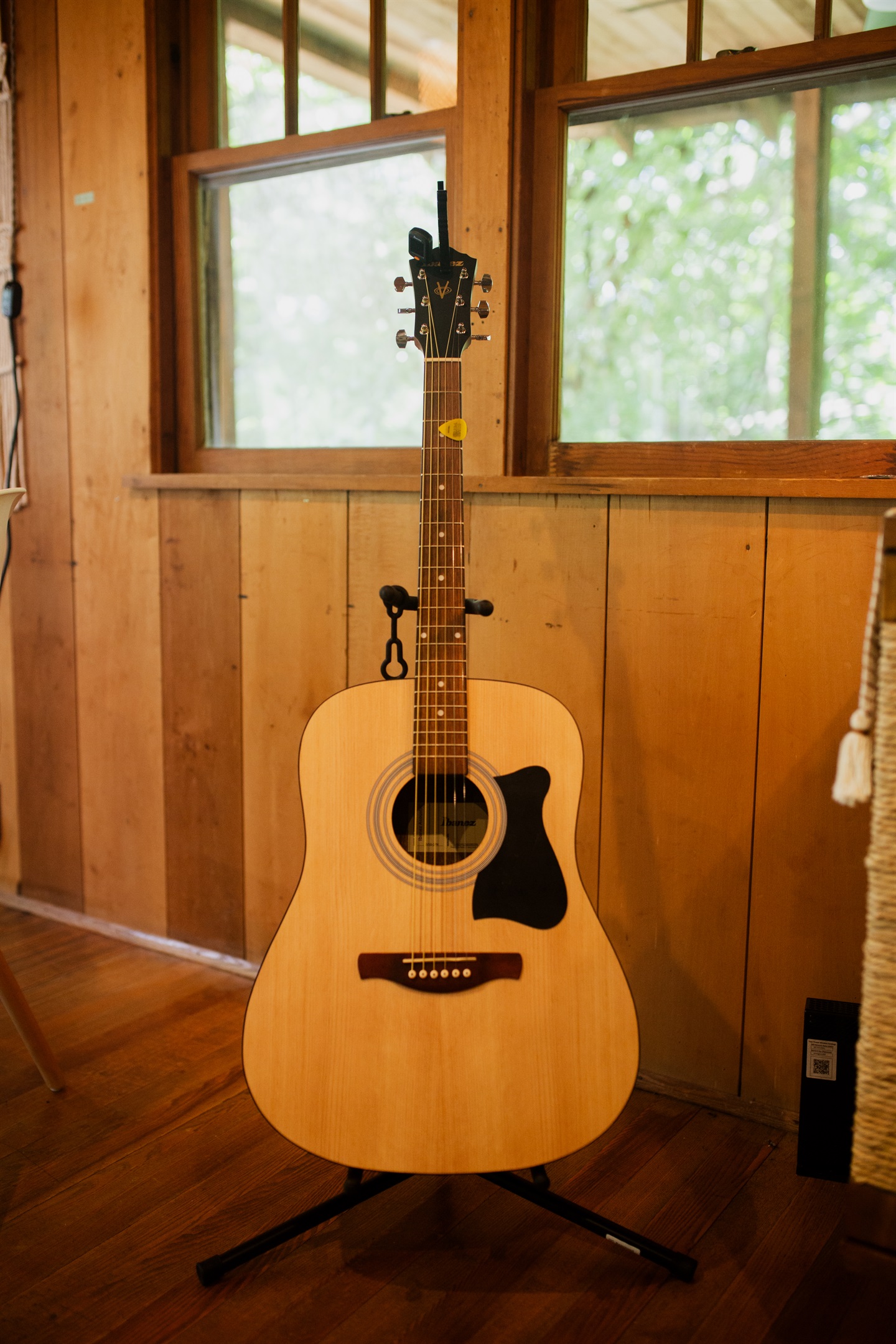 acoustic guitar for you to use while you're visiting