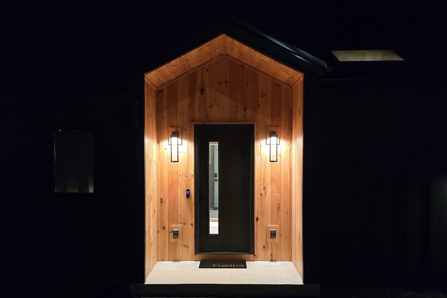 Front porch at night