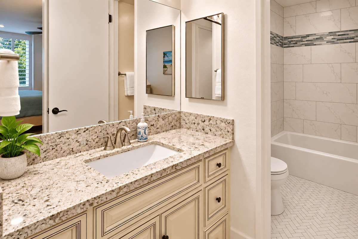 Tub-and-shower combination in bathroom #2