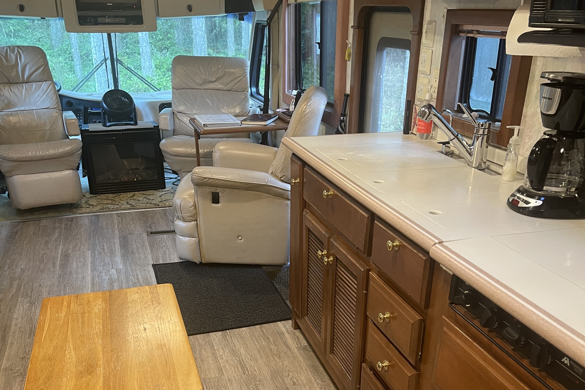 Couch table, doubling as Kitchen Island