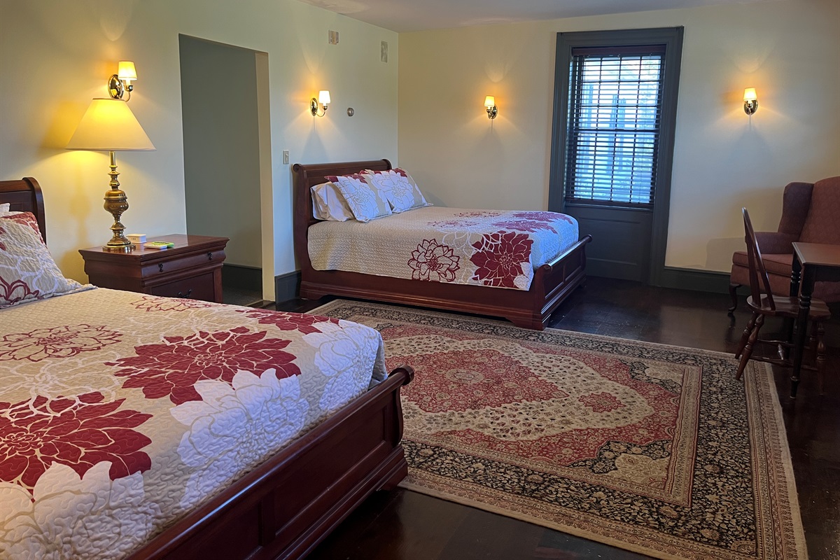 Guest room #4 with 2 queen size beds.