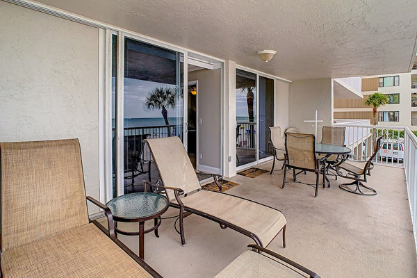 Loads of room on the balcony, with access from the living room and main bedroom.