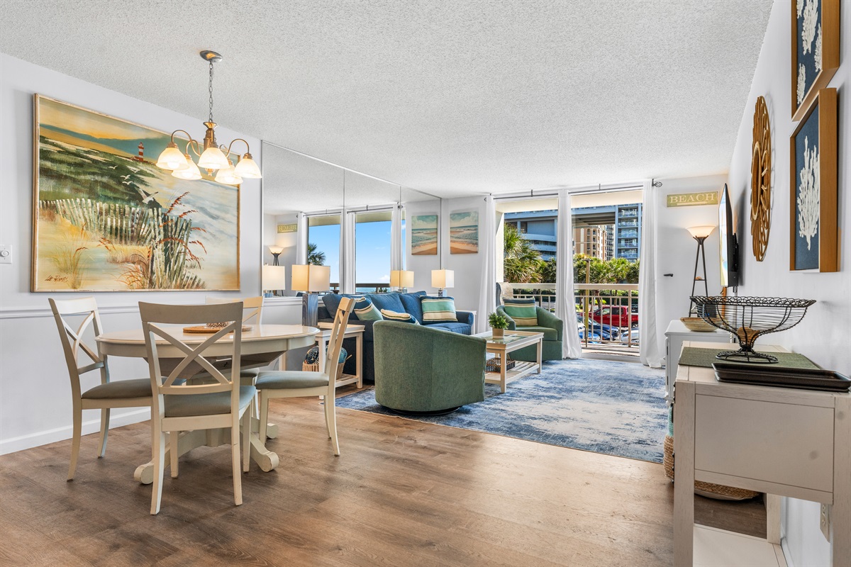 Open dindng and living room area