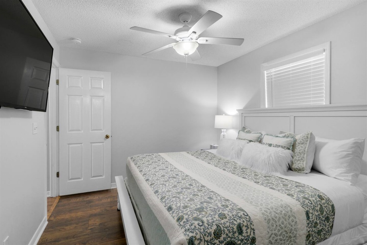 Master Bedroom with a smart TV!