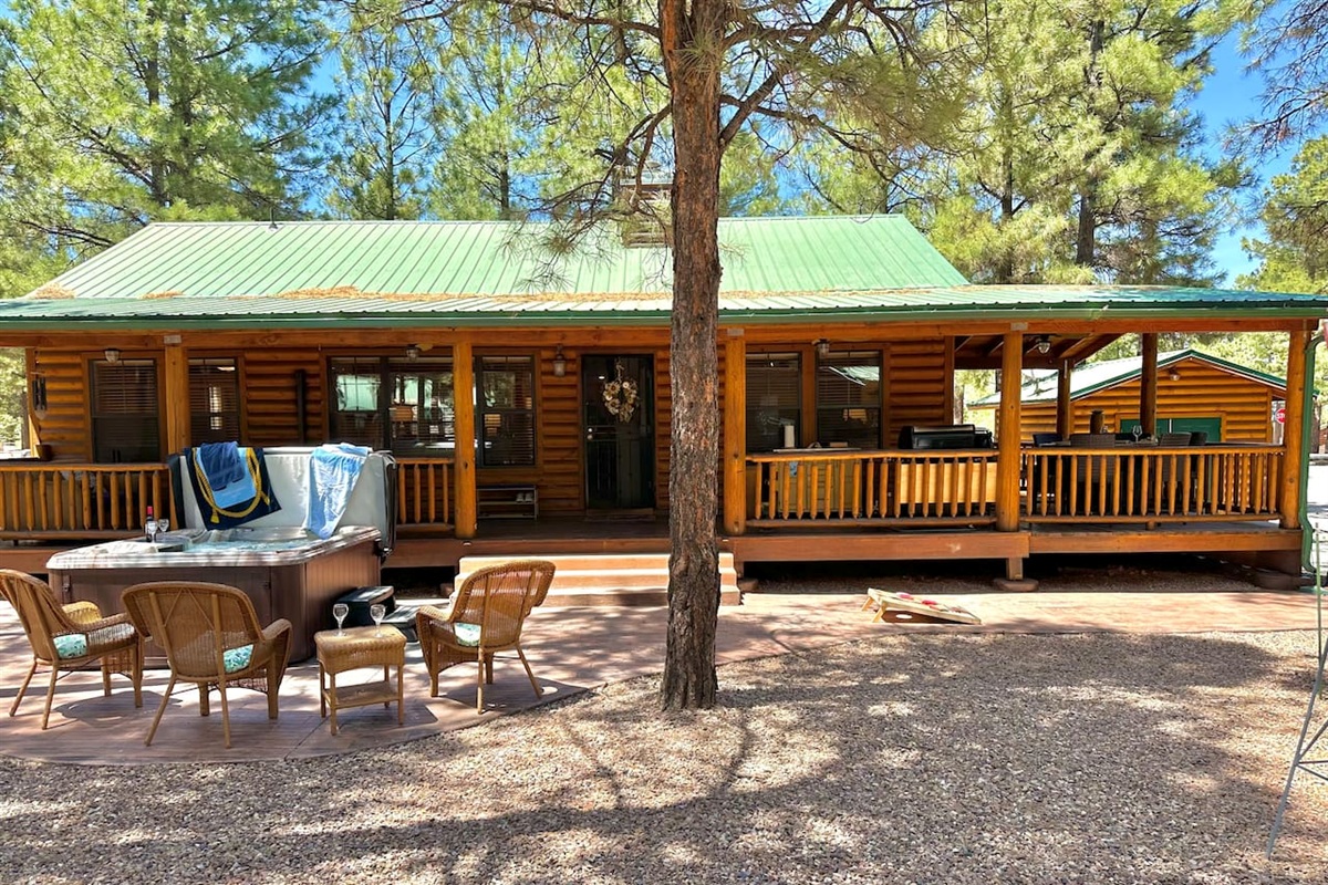 Back yard is perfect for entertaining