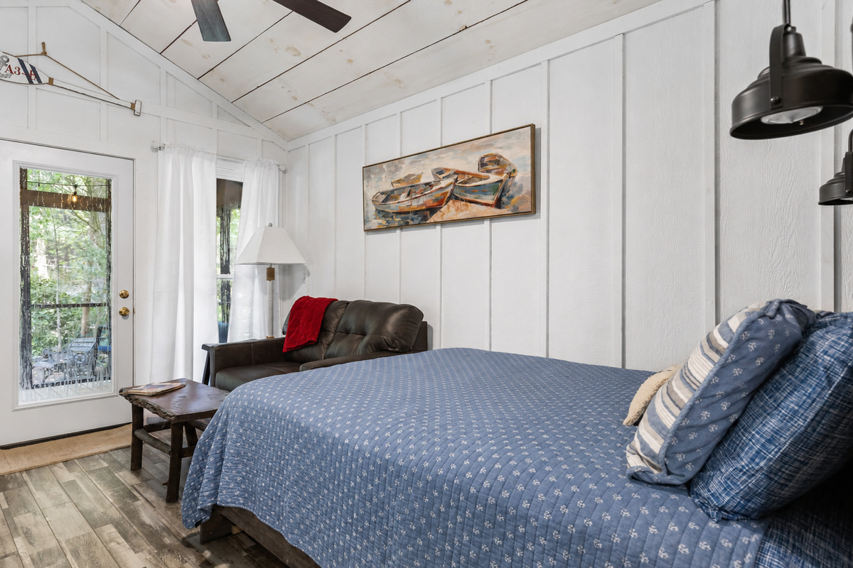 Relax in your own cozy retreat just steps from the main cabin.