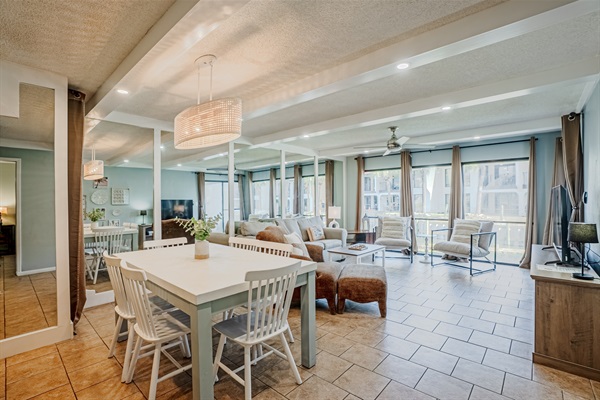 Dining and living areas