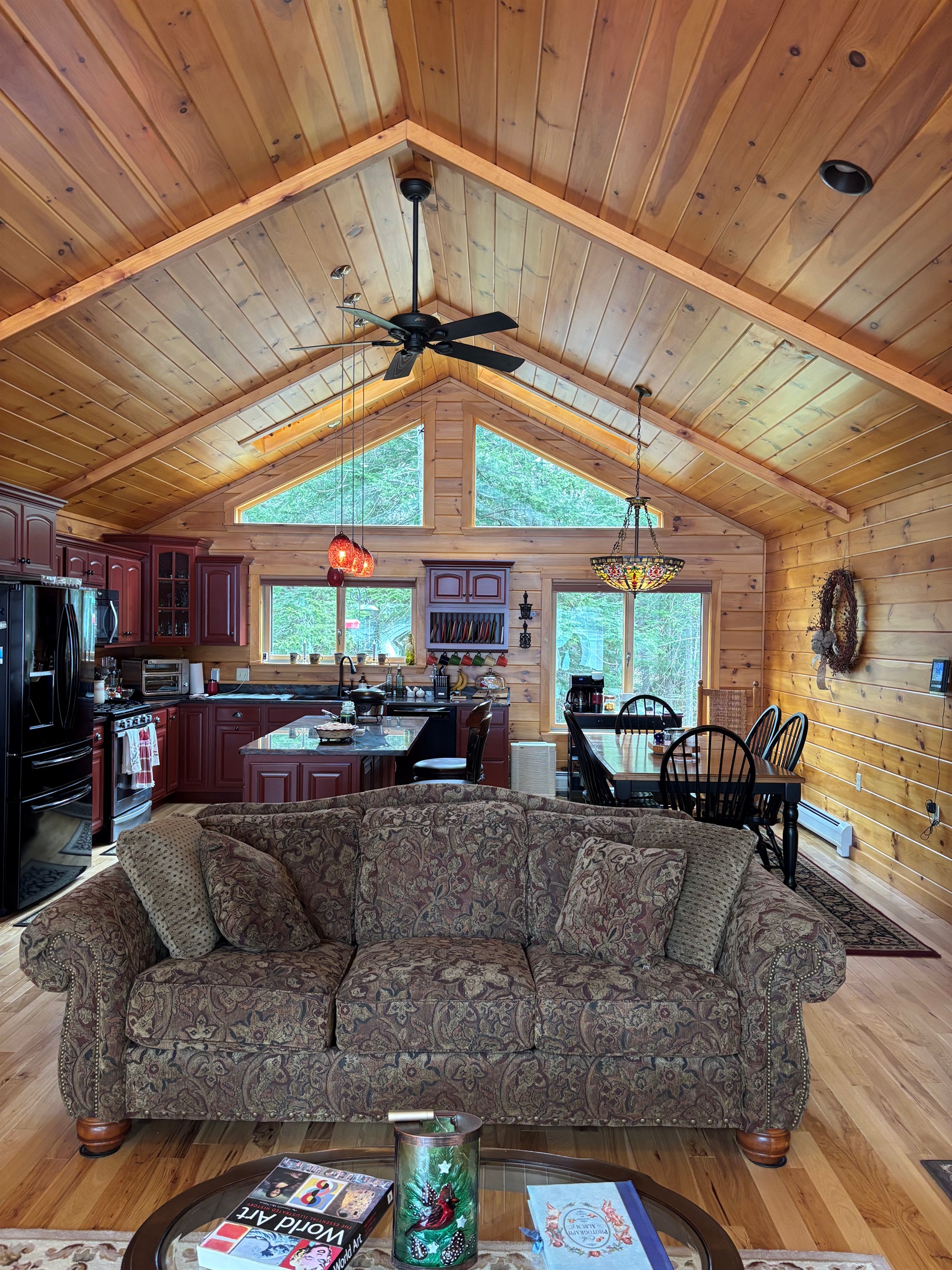 Open concept kitchen and dining area