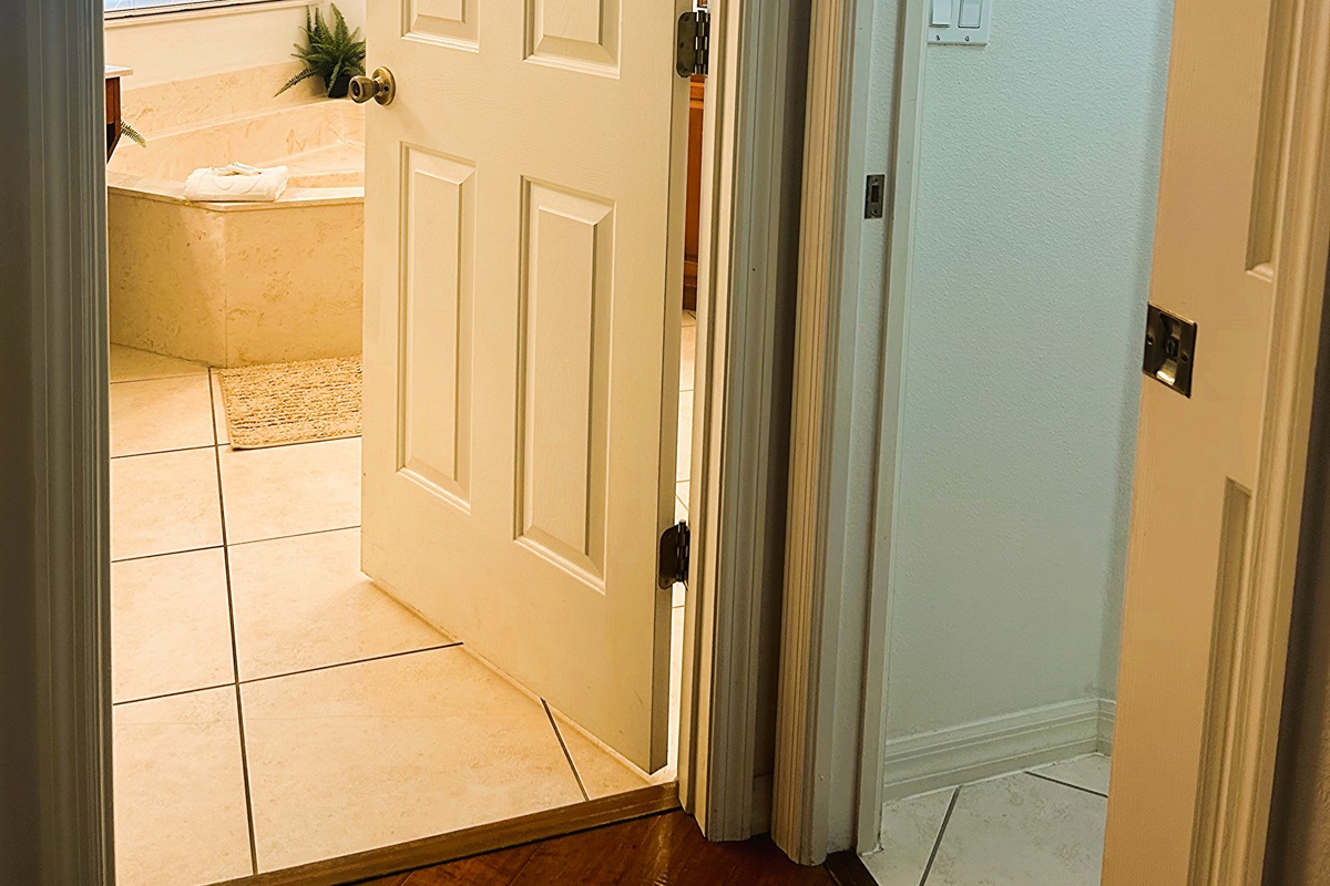 Master bath with separate lavatory