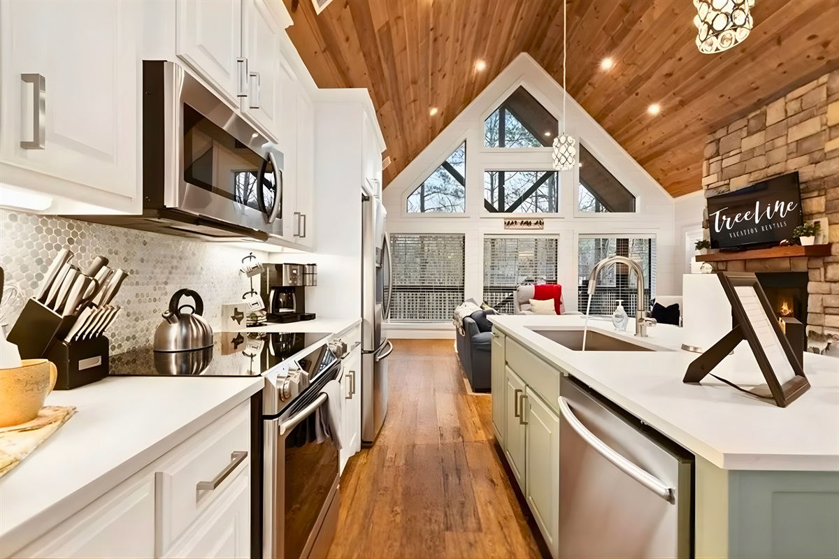 Whip up delicious meals in a kitchen that inspires creativity and culinary delights.