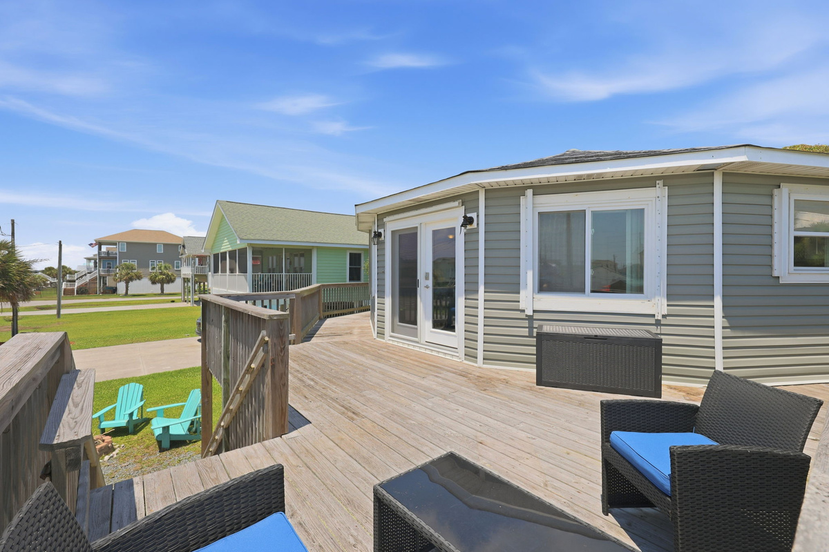 Expansive deck with easy access from the home, offering plenty of space to gather and unwind outdoors