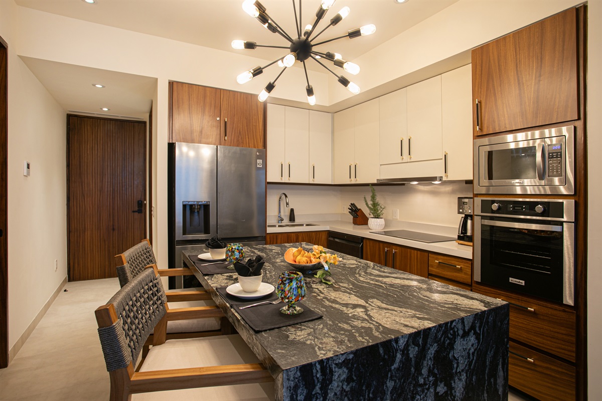 Feel free to cook your favorite breakfast in the kitchen.