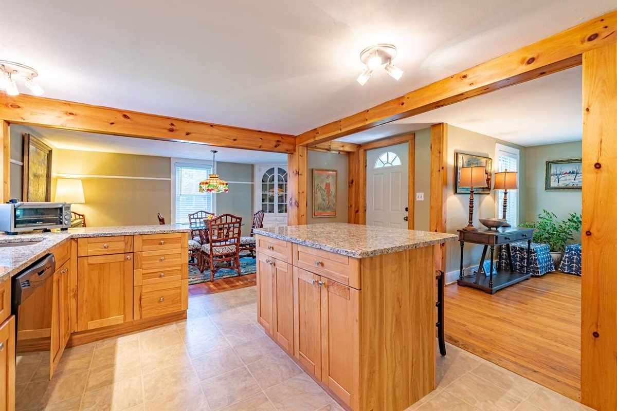 Kitchen view w/island