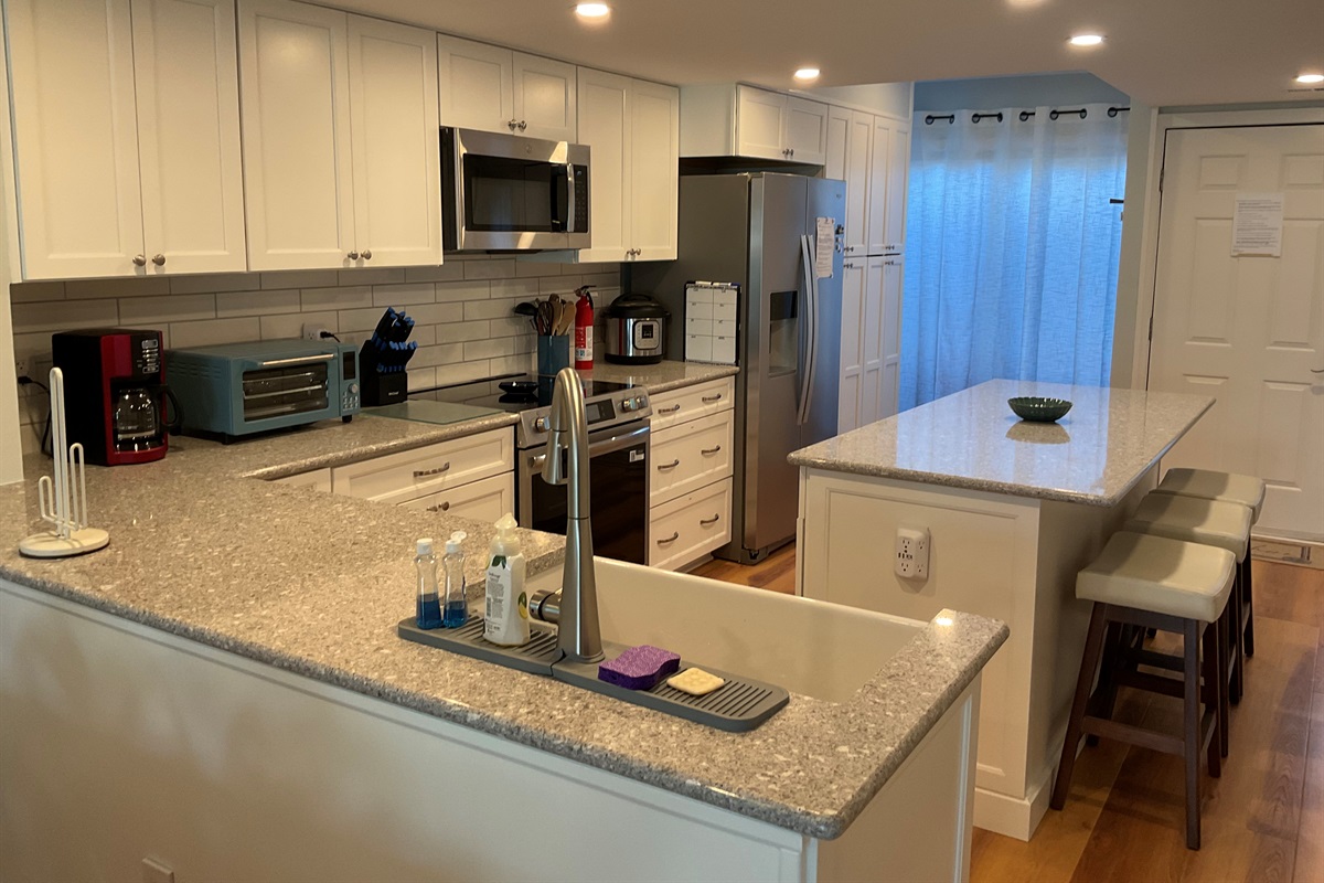 Air fryer oven and outside water dispenser