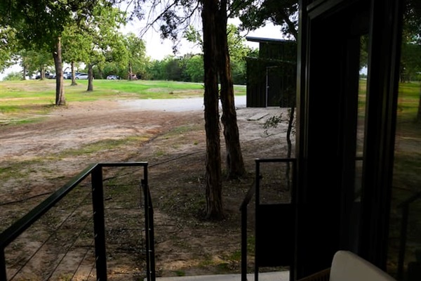A view of the bathhouse from your patio.  Only 20 yards away.