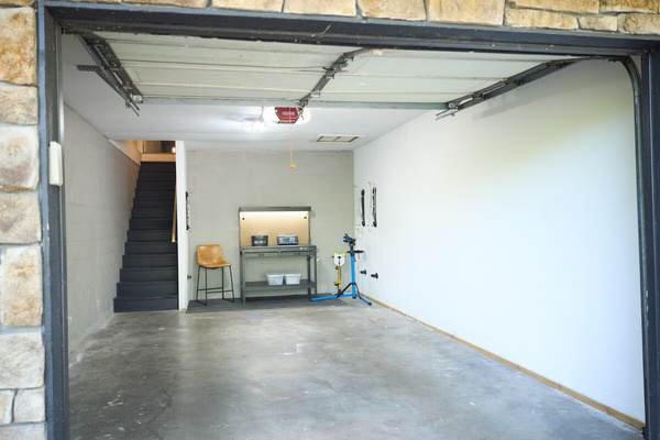 Additional garage space with plenty of room for bikes, gear, or vehicles.