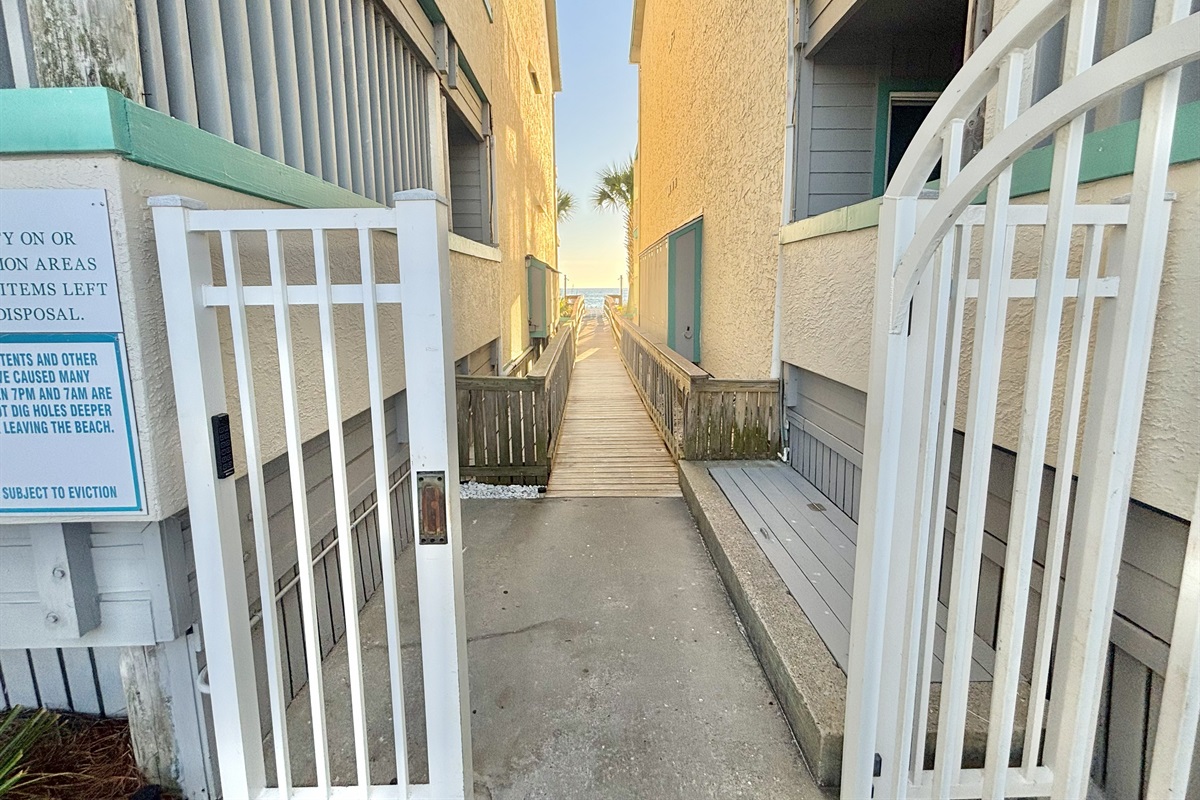 Private beach access steps away!