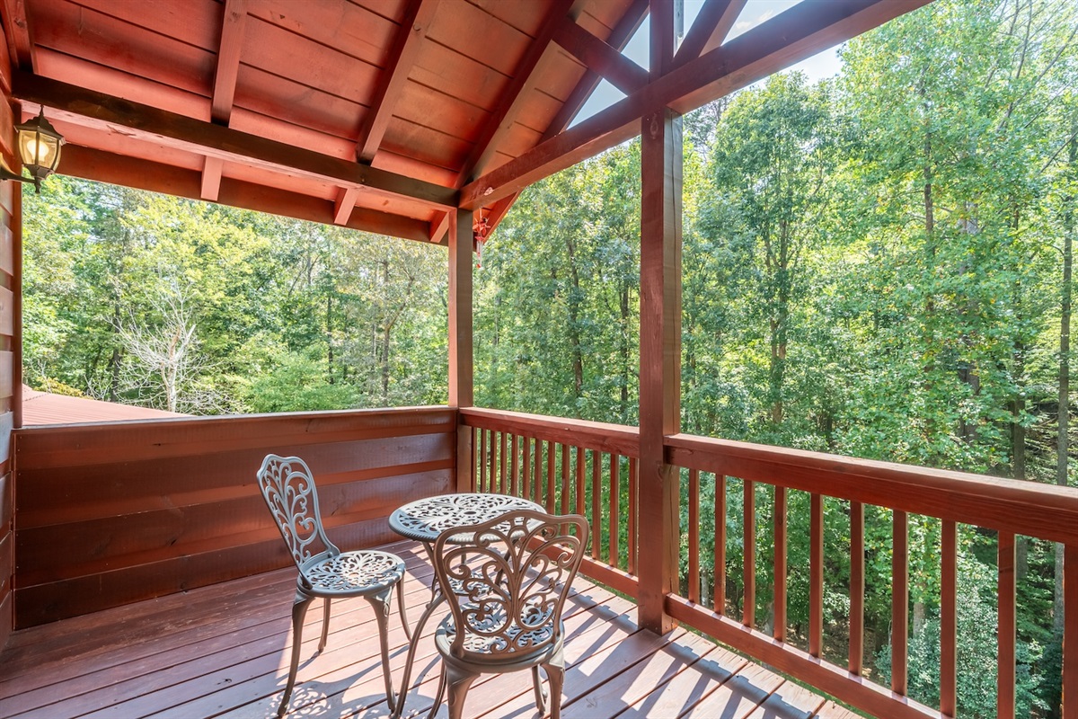 Cradle a warm cup of coffee on your private patio and let the gentle sounds of nature waking up soothe your soul.