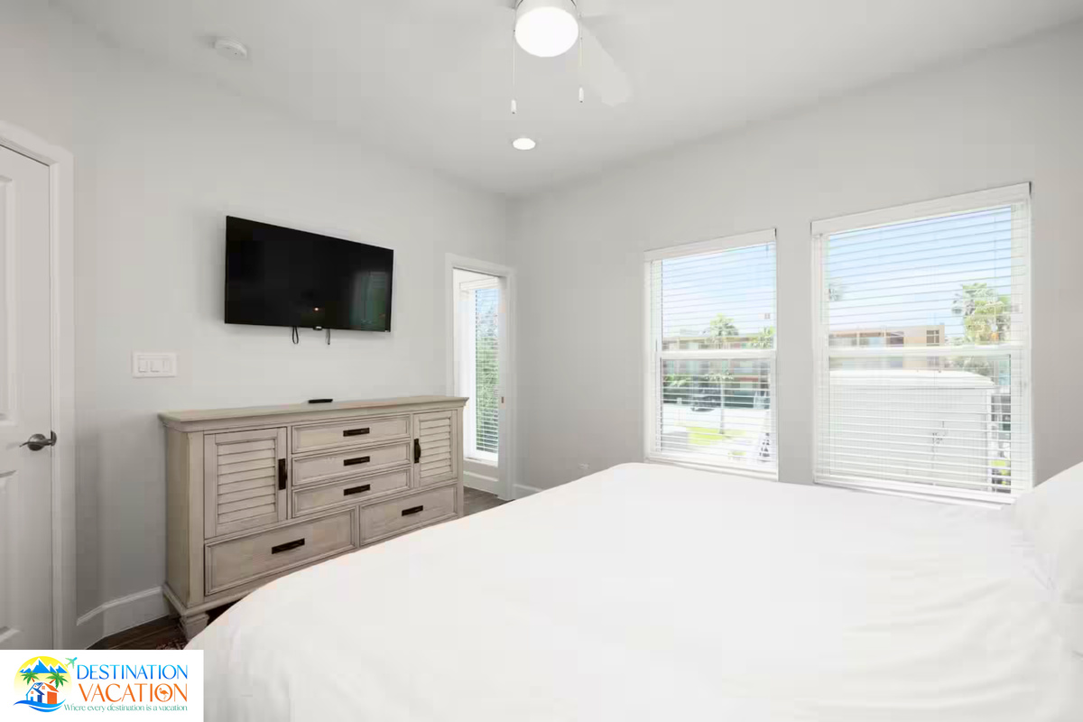 Wake up refreshed in this bright, inviting bedroom.