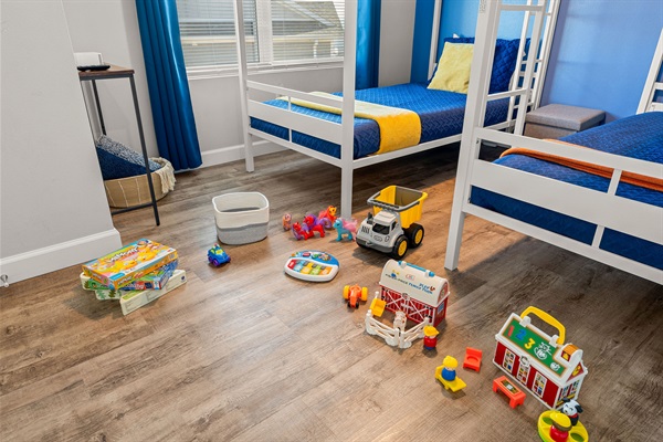 Spacious bunk room kids will love!