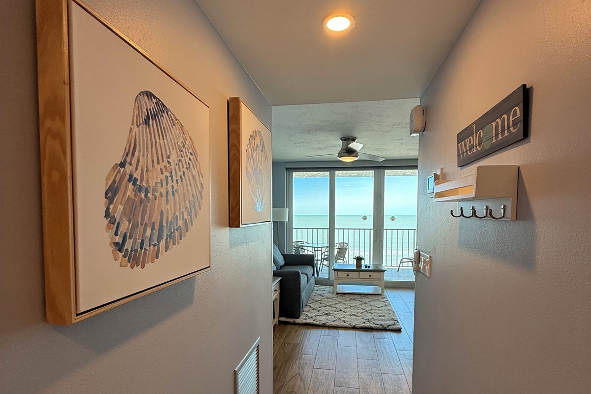 Entering through the hallway