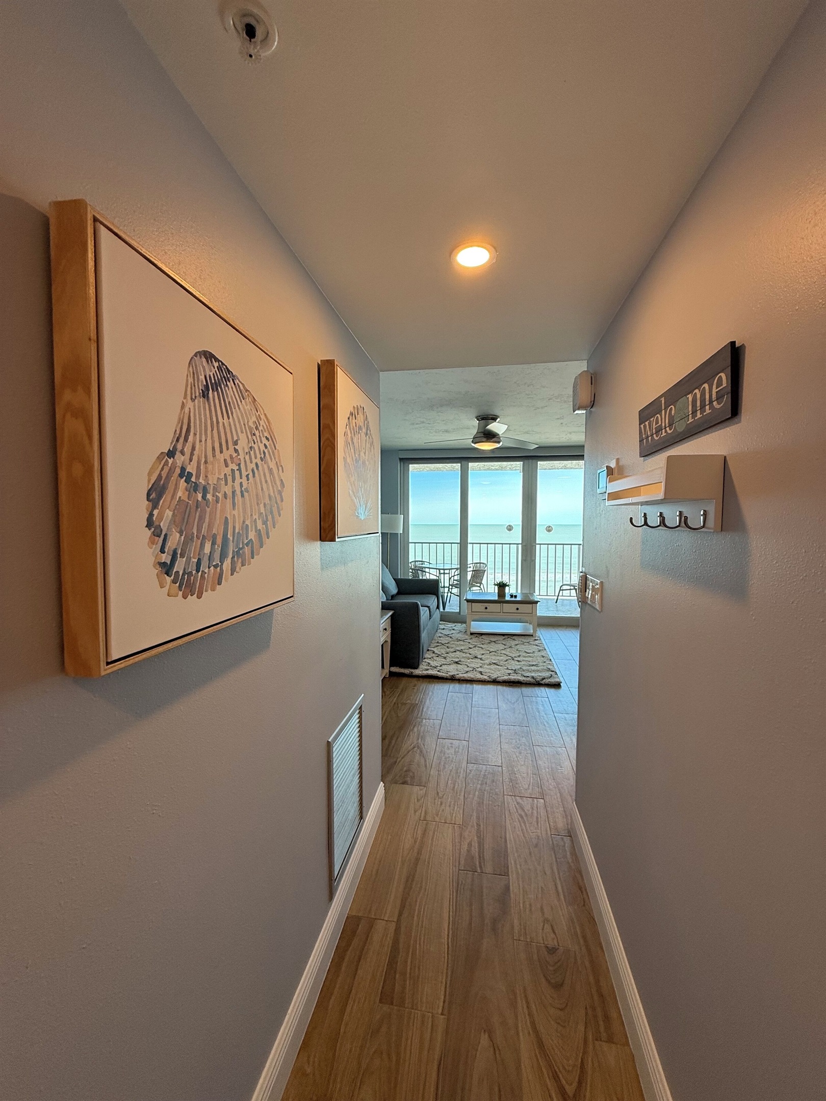 Entering through the hallway