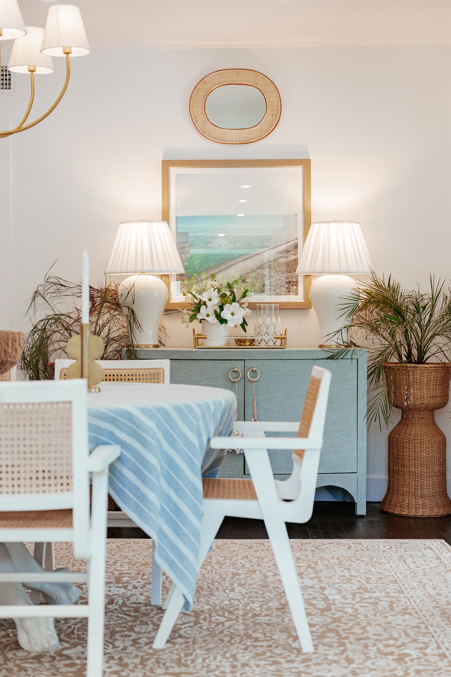 The Marisol's main dining area is adjacent to the spectacular kitchen, artfully designed with area photos, decor and lighting.