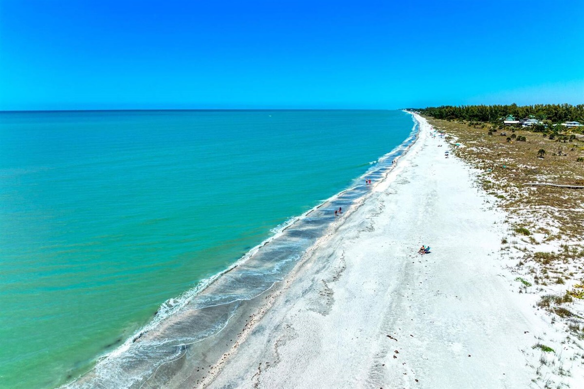 Enjoy over a mile of semi-private beach. Peacefully separated from the hustle and bustle of the mainland.