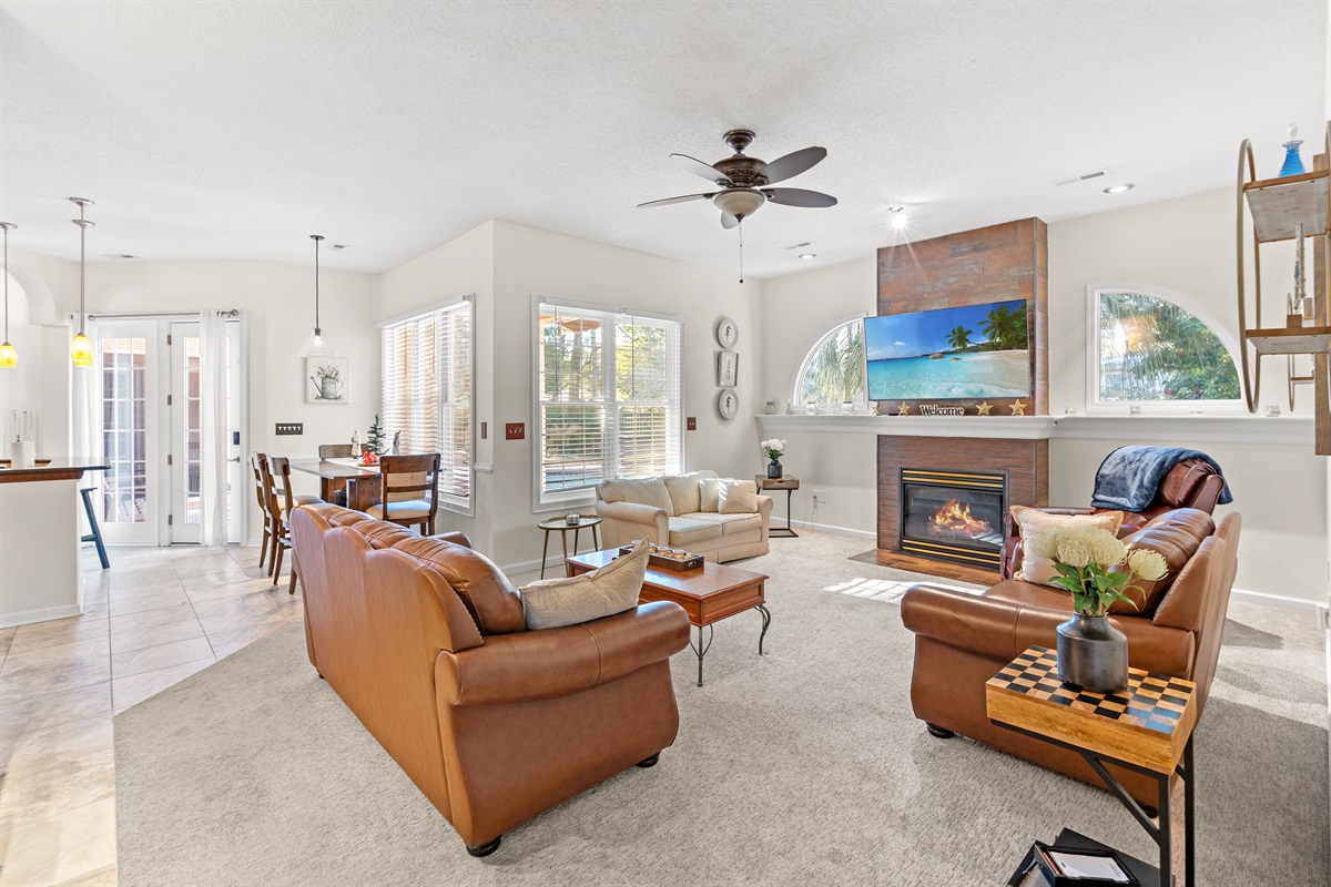 Living Room with fire place