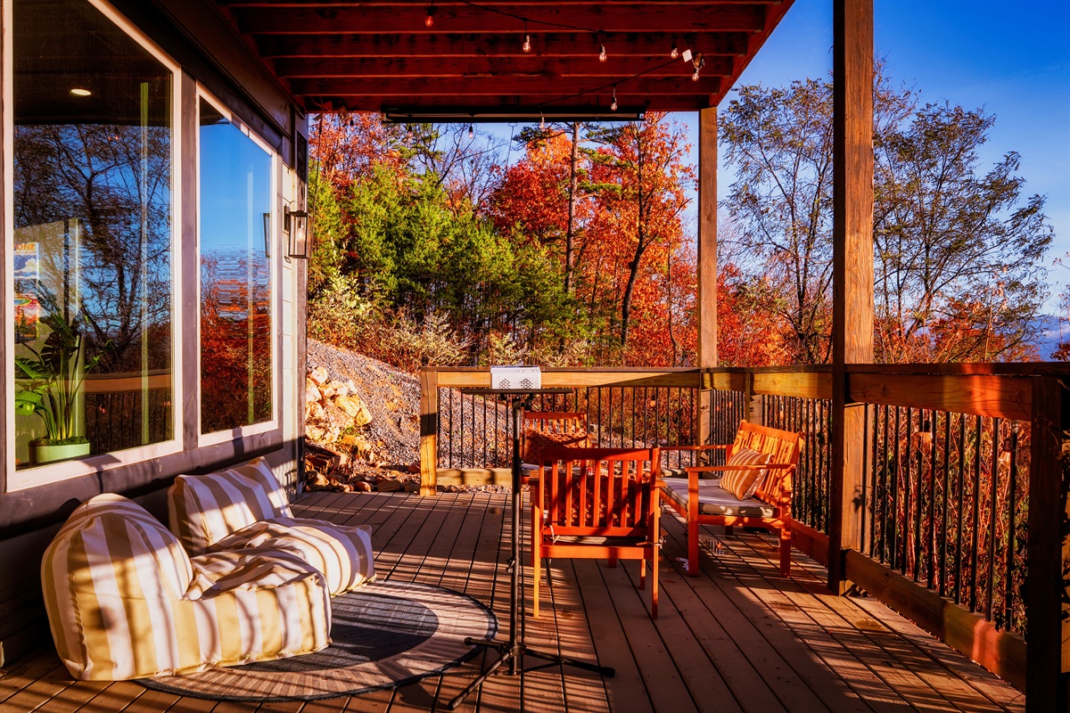 Balcony seating with open views. Ideal for coffee, reading, or sunsets.