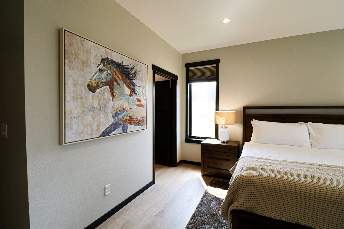 Upstairs primary bedroom with en-suite bathroom