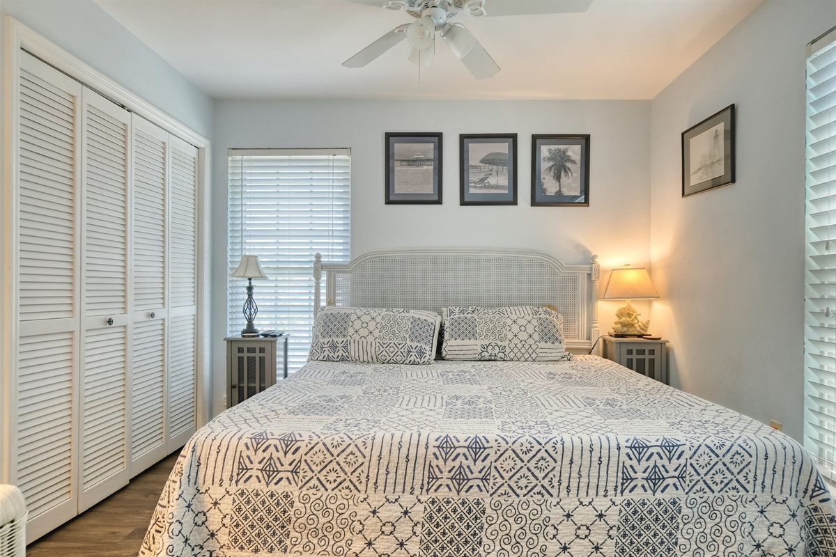 Master has a king size bed