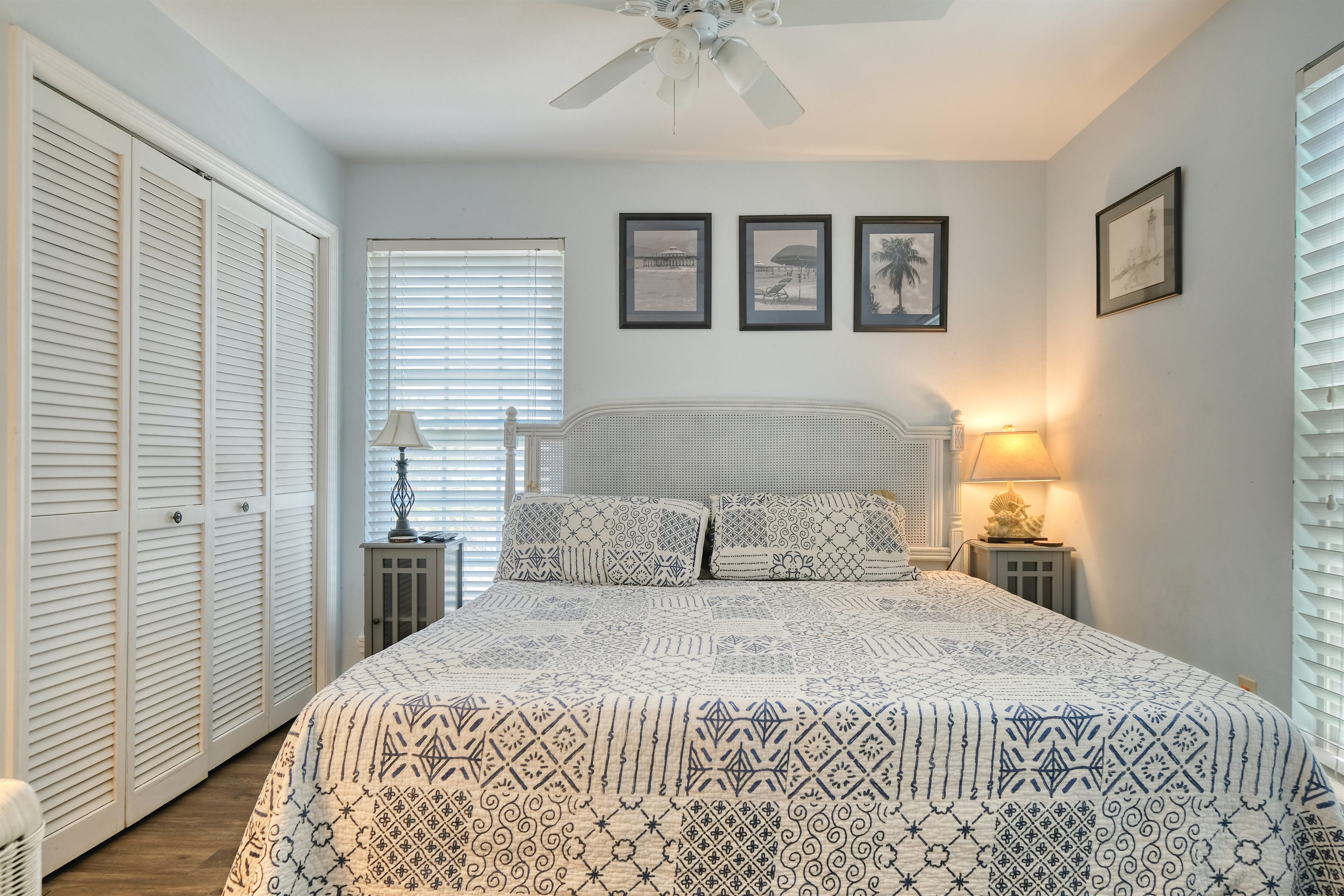 Master has a king size bed