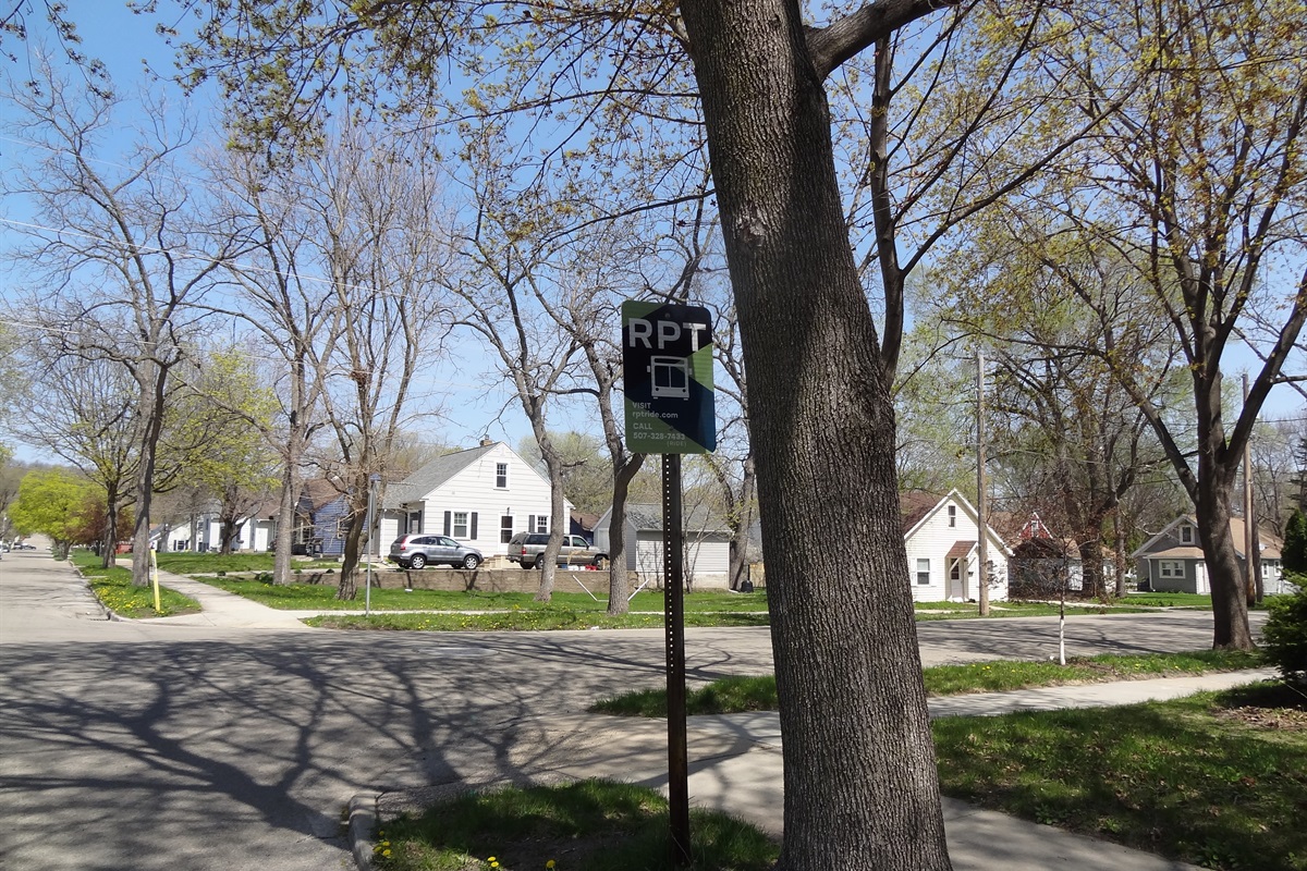 Rochester bus service just across the street