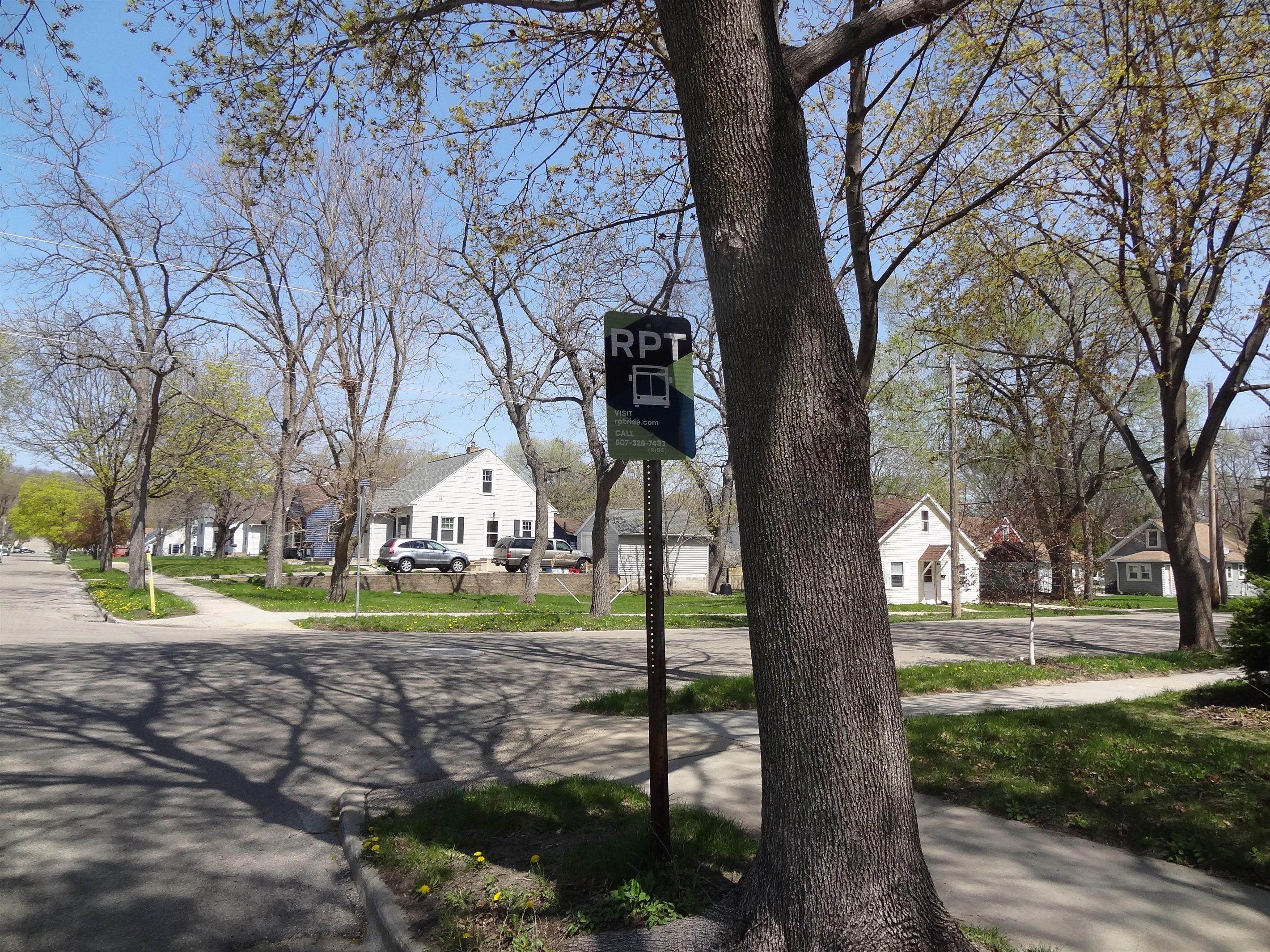Rochester bus service just across the street