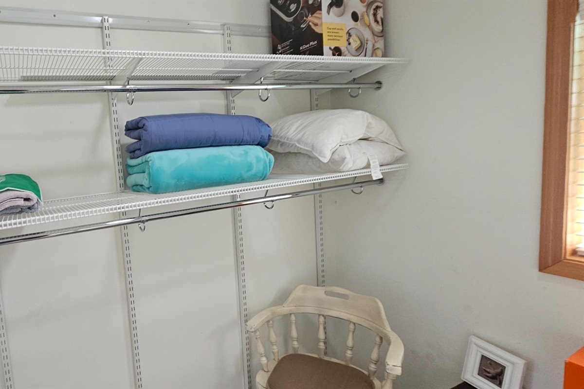 shelves in upstairs walk in closet