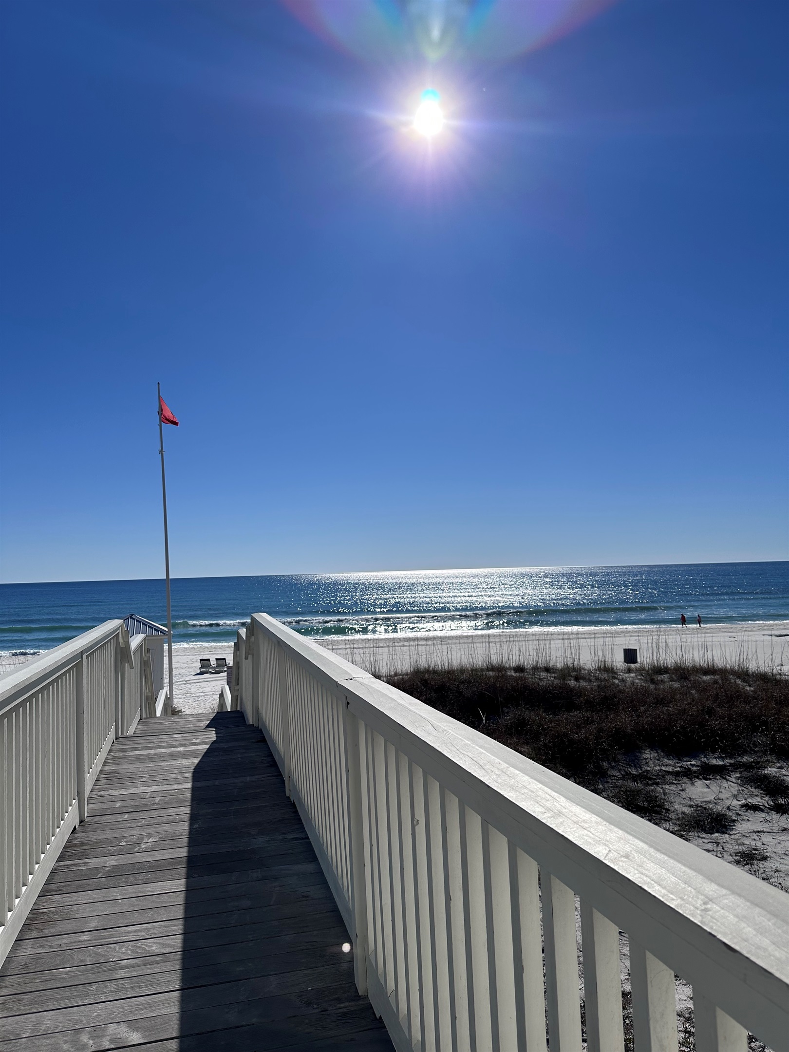 Peak of beach from beach walkover #4 on bright, beautiful day.  Come experience for yourself.