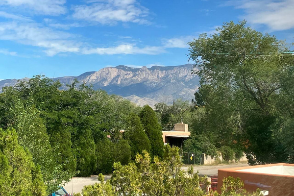 We love the mountain view. Albuquerque is a mile high and Sandia Peak nearly two miles. 10,300 feet to be exact! Have you been on the tramway to the top? Great hiking up there too!
