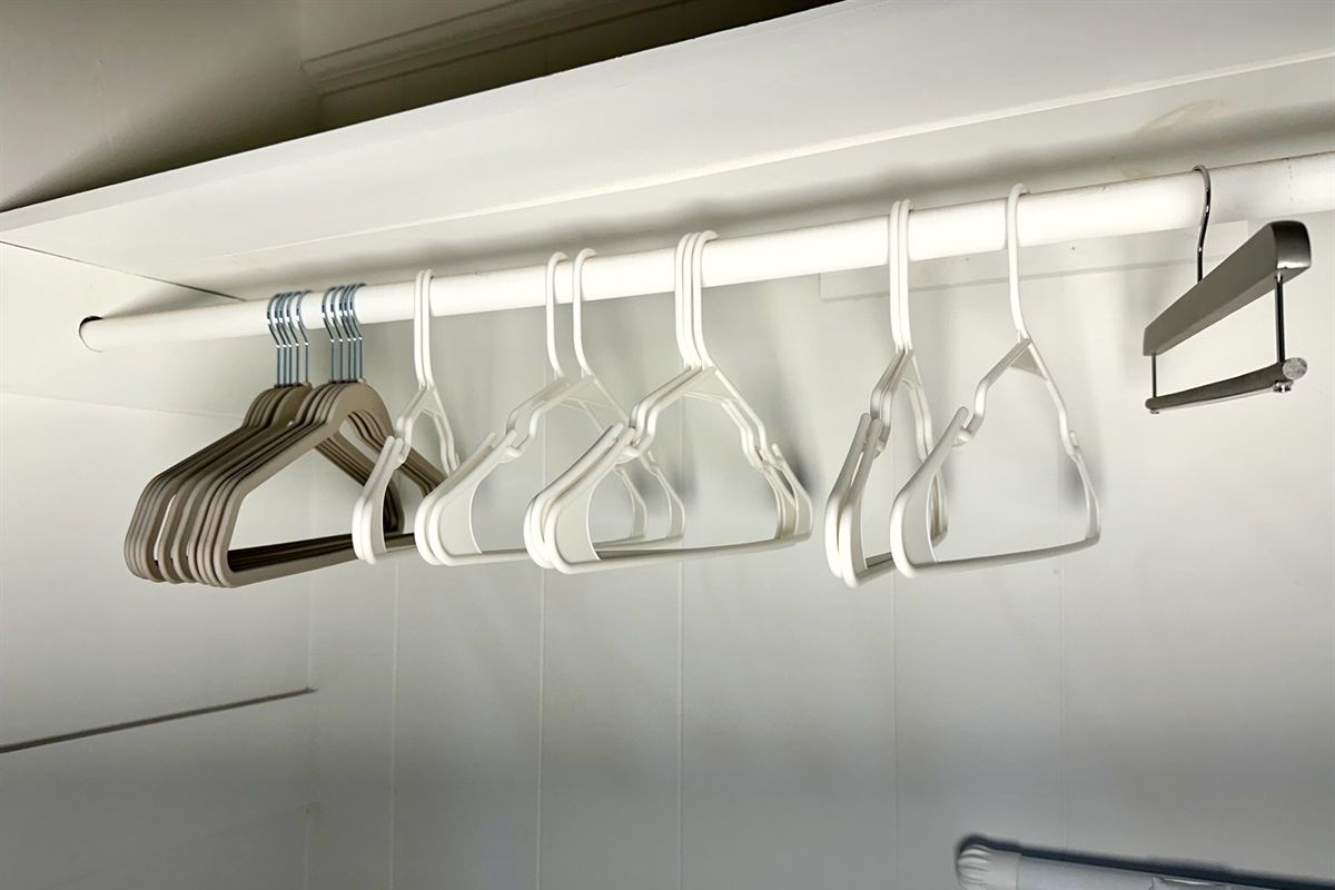 Plenty of closet hangers
