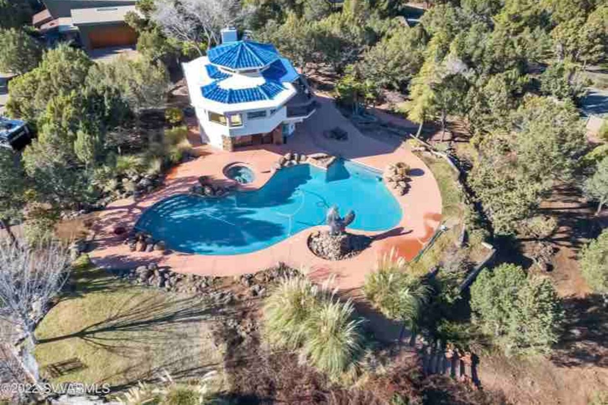 Aerial view of the view house