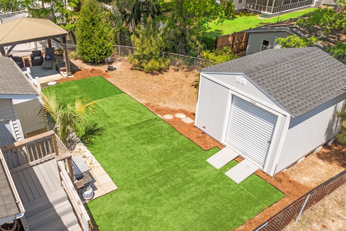 Artificial Turf - private fenced backyard