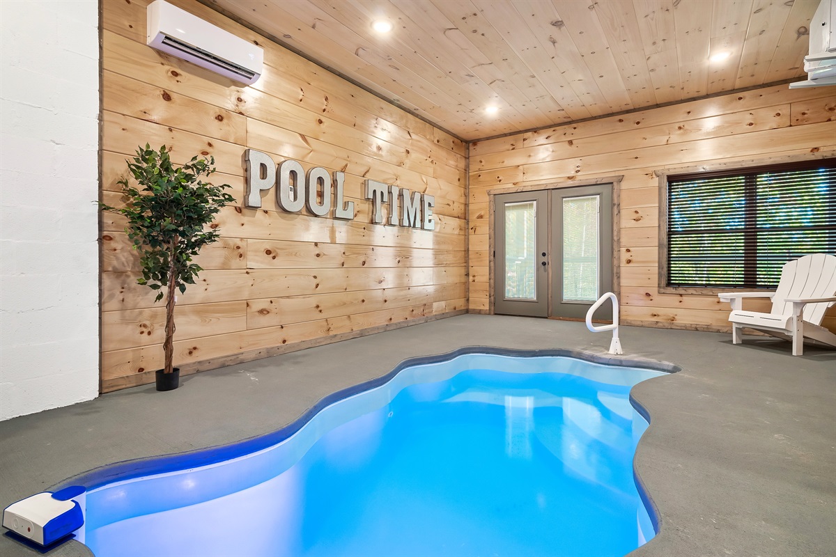 The Hidden Oasis—your private heated indoor pool for year-round fun.