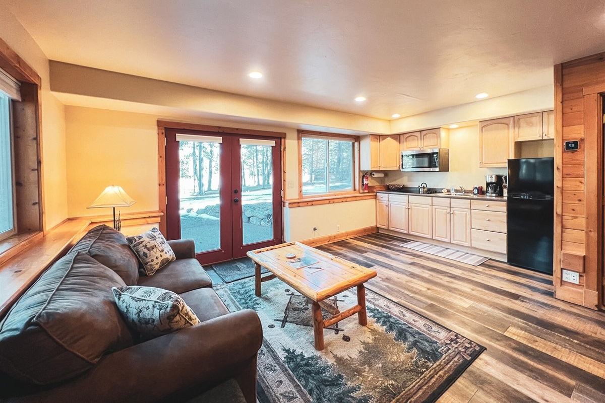 Downstairs living room/kitchen
