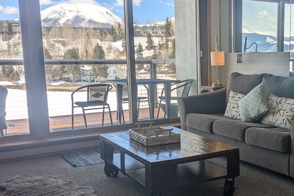 living room from dining area
