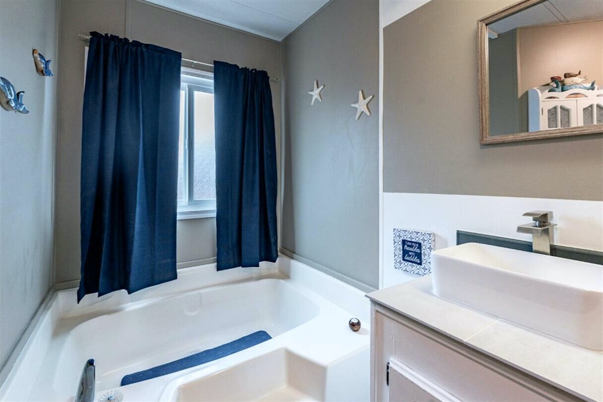 Indulge in relaxation with a soaking tub in the primary ensuite.